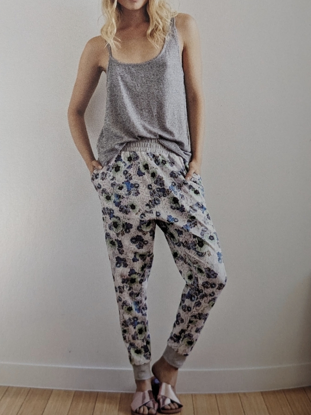 Whitney Eve Floral Satin Jogger Pants